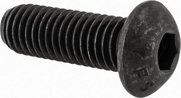 Value Collection - 1/2-13 UNC Hex Socket Drive, Button Screw - Alloy Steel, Black Oxide Finish, Fully Threaded, 1-1/2" Length Under Head - Benchmark Tooling