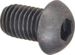 Value Collection - 5/8-11 UNC Hex Socket Drive, Button Screw - Alloy Steel, Black Oxide Finish, Fully Threaded, 1" Length Under Head - Benchmark Tooling