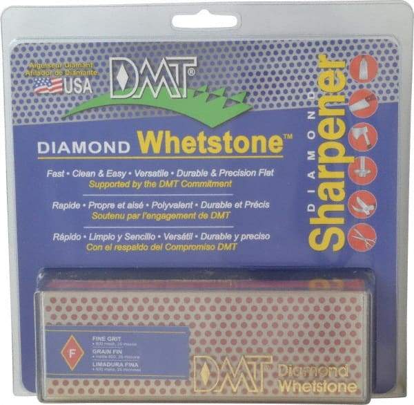 DMT - 6" Long x 2" Wide x 3/4" Thick, Diam ond Sharpening Stone - Rectangle, 600 Grit, Fine Grade - Benchmark Tooling