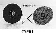 Merit Abrasives - 1-1/2 Inch Diameter, 120 Grit Aluminum Oxide Quick Change Disc - Type P Attaching System, Fine Grade, 30,000 Max RPM - Benchmark Tooling