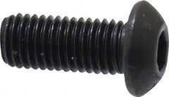 Value Collection - 1/4-28 UNF Hex Socket Drive, Button Screw - Alloy Steel, Black Oxide Finish, Fully Threaded, 5/8" Length Under Head - Benchmark Tooling