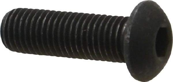 Value Collection - 5/16-24 UNF Hex Socket Drive, Button Screw - Alloy Steel, Black Oxide Finish, Fully Threaded, 1" Length Under Head - Benchmark Tooling