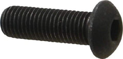 Value Collection - 5/16-24 UNF Hex Socket Drive, Button Screw - Alloy Steel, Black Oxide Finish, Fully Threaded, 1" Length Under Head - Benchmark Tooling