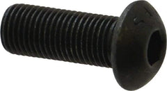 Value Collection - 3/8-24 UNF Hex Socket Drive, Button Screw - Alloy Steel, Black Oxide Finish, Fully Threaded, 1" Length Under Head - Benchmark Tooling