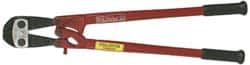 H.K. Porter - 24" OAL, 7/16" Capacity, Bolt Cutter - Round/Center-Cut Head, Fiberglass with Rubber Grips Handle - Benchmark Tooling