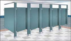 Bradley - Washroom Partition Steel Pilaster - 18 Inch Wide x 79-13/16 Inch High, ADA Compliant Stall Compatibility, Almond - Benchmark Tooling