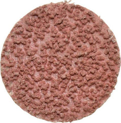 Made in USA - 1-1/2" Disc Diam, 80 Grit, Aluminum Oxide Quick Change Disc - Type S Attaching System, Coated, Brown, Medium Grade - Benchmark Tooling