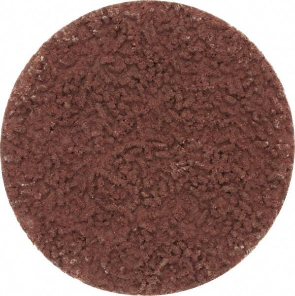 Made in USA - 1-1/2" Disc Diam, 240 Grit, Aluminum Oxide Quick Change Disc - Type S Attaching System, Coated, Brown, Very Fine Grade - Benchmark Tooling