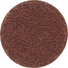 Made in USA - 1-1/2" Disc Diam, 240 Grit, Aluminum Oxide Quick Change Disc - Type S Attaching System, Coated, Brown, Very Fine Grade - Benchmark Tooling