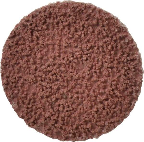 Made in USA - 2" Disc Diam, 80 Grit, Aluminum Oxide Quick Change Disc - Type S Attaching System, Coated, Brown, Medium Grade - Benchmark Tooling