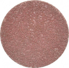 Made in USA - 2" Disc Diam, 120 Grit, Aluminum Oxide Quick Change Disc - Type S Attaching System, Coated, Brown, Fine Grade - Benchmark Tooling