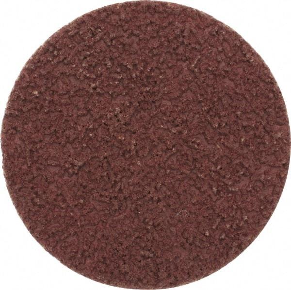 Made in USA - 2" Disc Diam, 180 Grit, Aluminum Oxide Quick Change Disc - Type S Attaching System, Coated, Brown, Very Fine Grade - Benchmark Tooling
