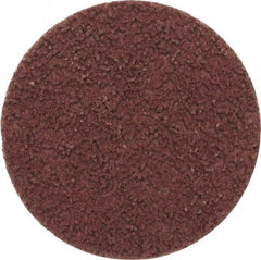 Made in USA - 2" Disc Diam, 180 Grit, Aluminum Oxide Quick Change Disc - Type S Attaching System, Coated, Brown, Very Fine Grade - Benchmark Tooling