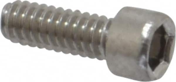 Value Collection - #2-56 UNC Hex Socket Drive, Socket Cap Screw - Grade 18-8 Stainless Steel, 1/4" Length Under Head - Benchmark Tooling