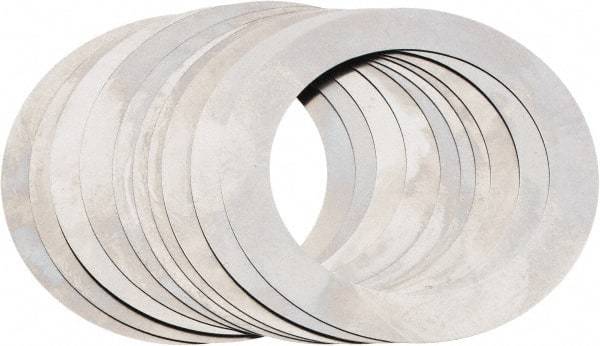 Made in USA - 0.007" Thick, 1-3/8" Inside x 1-7/8" OD, Round Shim - Uncoated 302/304 Stainless Steel - Benchmark Tooling