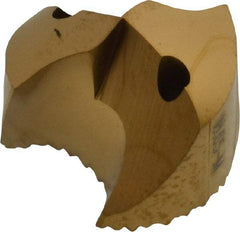 Seco - Series SD100, 18.65mm Diam 140° Replaceable Drill Tip - Carbide, TiAlN Finish, Through Coolant - Benchmark Tooling