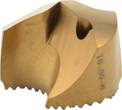 Seco - Series SD100, 18.8mm Diam 140° Replaceable Drill Tip - Carbide, TiAlN Finish, Through Coolant - Benchmark Tooling