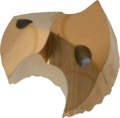 Seco - Series SD100, 12.3mm Diam 140° Replaceable Drill Tip - Carbide, TiAlN Finish, Through Coolant - Benchmark Tooling