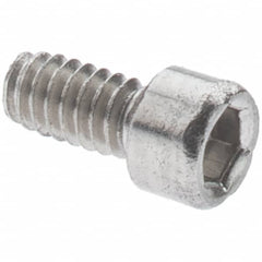 Made in USA - #2-64 UNF Hex Socket Drive, Socket Cap Screw - Grade 18-8 & Austenitic A2 Stainless Steel, Fully Threaded, 3/16" Length Under Head - Benchmark Tooling