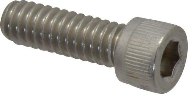 Value Collection - 1/4-20 UNC Hex Socket Drive, Socket Cap Screw - Grade 18-8 Stainless Steel, Fully Threaded, 3/4" Length Under Head - Benchmark Tooling