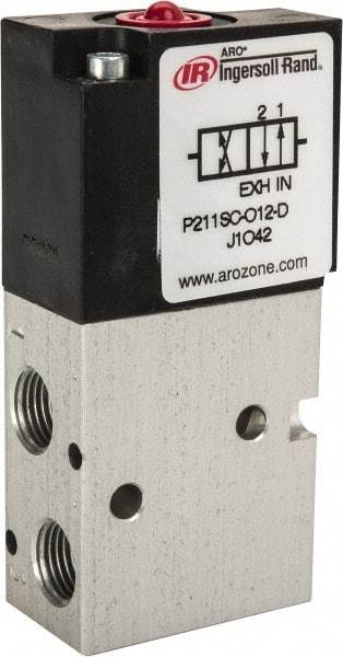 ARO/Ingersoll-Rand - 1/8", 3-Way Stacking Solenoid Valve - 120 VAC, 0.2 CV Rate, 2.4" High - Benchmark Tooling