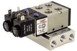 ARO/Ingersoll-Rand - 1/4", 4-Way 2-Position Maxair Stacking Solenoid Valve - 120 VAC, 0.7 CV Rate, 1.37" High - Benchmark Tooling