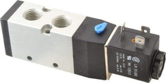 ARO/Ingersoll-Rand - 1/4", 4-Way 2-Position Maxair Stacking Solenoid Valve - 12 VDC, 0.7 CV Rate, 1.37" High - Benchmark Tooling