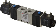 ARO/Ingersoll-Rand - 1/4", 4-Way 2-Position Maxair Stacking Solenoid Valve - 24 VDC, 0.7 CV Rate, 1.37" High - Benchmark Tooling