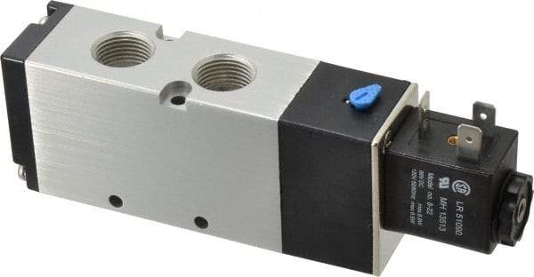 ARO/Ingersoll-Rand - 3/8", 4-Way 2-Position Maxair Stacking Solenoid Valve - 24 VDC, 1.65 CV Rate, 1.81" High - Benchmark Tooling