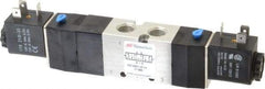 ARO/Ingersoll-Rand - 1/4", 4-Way 3-Position Maxair Stacking Solenoid Valve - 120 VAC, 0.7 CV Rate, 1.81" High - Benchmark Tooling