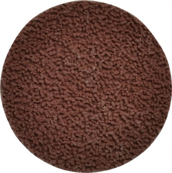 Made in USA - 2" Disc Diam, 320 Grit, Aluminum Oxide Quick Change Disc - Type S Attaching System, Coated, Brown, Extra Fine Grade - Benchmark Tooling