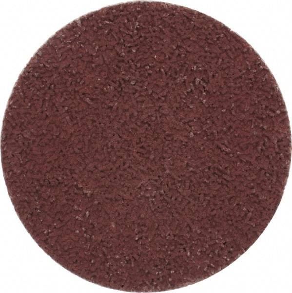 Made in USA - 2" Disc Diam, 400 Grit, Aluminum Oxide Quick Change Disc - Type S Attaching System, Coated, Brown, Super Fine Grade - Benchmark Tooling
