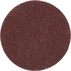Made in USA - 2" Disc Diam, 400 Grit, Aluminum Oxide Quick Change Disc - Type S Attaching System, Coated, Brown, Super Fine Grade - Benchmark Tooling