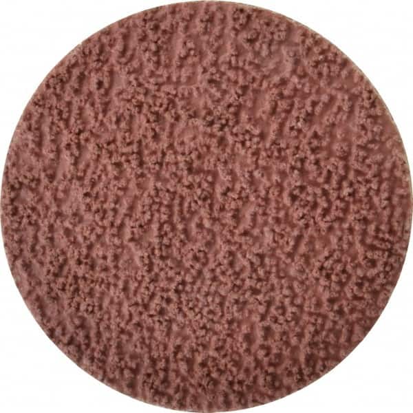 Made in USA - 3" Disc Diam, 80 Grit, Aluminum Oxide Quick Change Disc - Type S Attaching System, Coated, Brown, Medium Grade - Benchmark Tooling