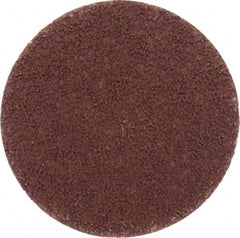 Made in USA - 3" Disc Diam, 120 Grit, Aluminum Oxide Quick Change Disc - Type S Attaching System, Coated, Brown, Fine Grade - Benchmark Tooling