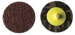 Made in USA - 3" Disc Diam, 600 Grit, Aluminum Oxide Quick Change Disc - Type S Attaching System, Coated, Brown, Super Fine Grade - Benchmark Tooling