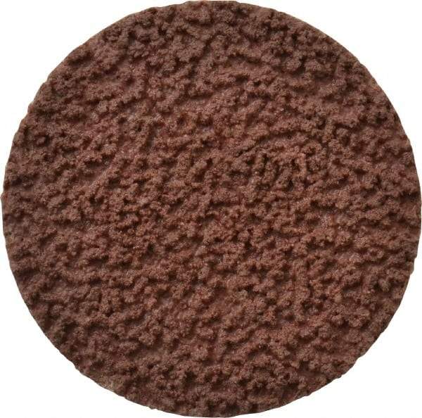 Made in USA - 1-1/2" Disc Diam, 120 Grit, Aluminum Oxide Quick Change Disc - Type R Attaching System, Coated, Brown, Fine Grade - Benchmark Tooling