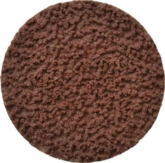 Made in USA - 1-1/2" Disc Diam, 120 Grit, Aluminum Oxide Quick Change Disc - Type R Attaching System, Coated, Brown, Fine Grade - Benchmark Tooling