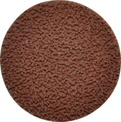 Made in USA - 2" Disc Diam, 240 Grit, Aluminum Oxide Quick Change Disc - Type R Attaching System, Coated, Brown, Very Fine Grade - Benchmark Tooling
