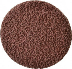 Made in USA - 3" Disc Diam, 80 Grit, Aluminum Oxide Quick Change Disc - Type R Attaching System, Coated, Brown, Medium Grade - Benchmark Tooling
