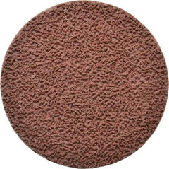 Made in USA - 3" Disc Diam, 180 Grit, Aluminum Oxide Quick Change Disc - Type R Attaching System, Coated, Brown, Very Fine Grade - Benchmark Tooling