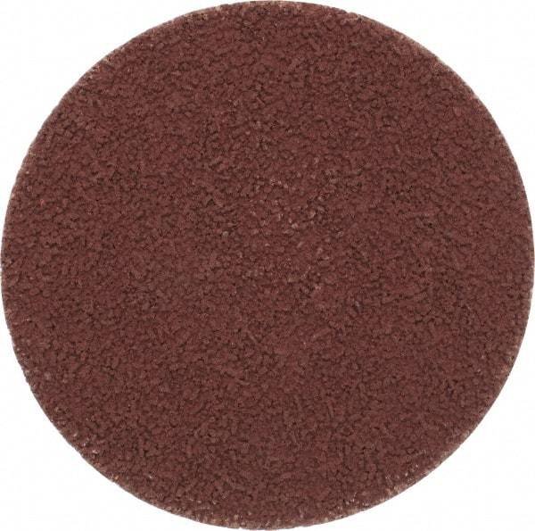 Made in USA - 3" Disc Diam, 320 Grit, Aluminum Oxide Quick Change Disc - Type R Attaching System, Coated, Brown, Extra Fine Grade - Benchmark Tooling