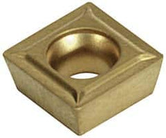 Hertel - SCMT32.52 LF Grade HC210 Carbide Turning Insert - TiN Finish, 90° Square, 3/8" Inscr Circle, 5/32" Thick, 1/32" Corner Radius - Benchmark Tooling
