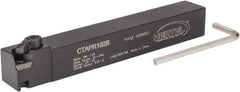 Hertel - CTAP, Right Hand Cut, 3° Lead Angle, 5/8" Shank Height x 5/8" Shank Width, Positive Rake Indexable Turning Toolholder - 4-1/2" OAL, TP..22 Insert Compatibility, Series Clamp Type - Benchmark Tooling