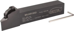 Hertel - MVJN, Right Hand Cut, 3° Lead Angle, 1" Shank Height x 1" Shank Width, Negative Rake Indexable Turning Toolholder - 6" OAL, VN..33. Insert Compatibility, Series Multi-Option - Benchmark Tooling