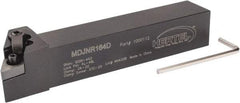 Hertel - MDJN, Right Hand Cut, 3° Lead Angle, 1" Shank Height x 1" Shank Width, Negative Rake Indexable Turning Toolholder - 6" OAL, DN..43. Insert Compatibility, Series Multi-Option - Benchmark Tooling