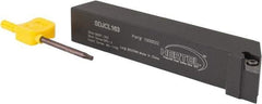 Hertel - SDJC, Left Hand Cut, 3° Lead Angle, 1" Shank Height x 1" Shank Width, Neutral Rake Indexable Turning Toolholder - 6" OAL, DC..32.5. Insert Compatibility, Series Screw-Type - Benchmark Tooling