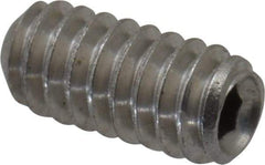 Value Collection - #2-56 UNC, 3/16" OAL, Cup Point Set Screw - Grade 18-8 Stainless Steel, 0.035" Key - Benchmark Tooling