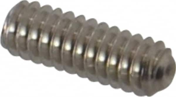 Value Collection - #2-56 UNC, 1/4" OAL, Cup Point Set Screw - Grade 18-8 Stainless Steel, 0.035" Key - Benchmark Tooling