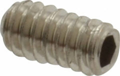 Value Collection - #3-48 UNC, 3/16" OAL, Cup Point Set Screw - Grade 18-8 Stainless Steel, 0.05" Key - Benchmark Tooling
